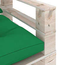 FAMIROSA Divano da Giardino in Pallet con Cuscini Verdi in Legno di Pino