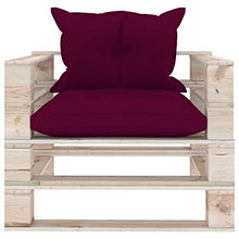 vidaXL Divano da Giardino Pallet Cuscini Rosso Vino in Legno di Pino