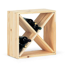 fumer Cantinetta Portabottiglie in Legno Abete 48x23x48 cm 24 Bottiglie Win Cube