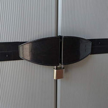 Adventa Armadio in Resina con Ripiani 2 Ante, (Interno/Esterno), Grigio Nero, 68x39,5x168
