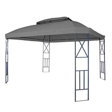 Mendler Gazebo pergola baldacchino con zanzariere HWC-E42 Acciaio 3x3,6m Grigio