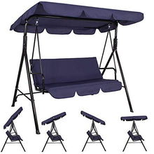 SPRINGOS - Dondolo da giardino Fiona, con tetto, per 3 persone, altezza x larghezza x profondità: 150 x 170 x 109 cm