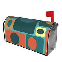 Mid Century Modern Turquoise Rettangoli unici magnetici per cassetta delle poste, per giardino, giardino, cortile, dimensioni standard, 53 x 40 cm