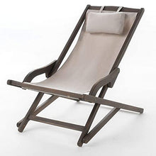 Iyom Christopher Knight Home Nikki Sedie da Esterno in Legno e Tela, Set da 2 Pezzi, Beige