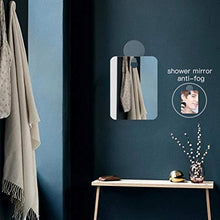 Shenruifa - Specchio da trucco anti-appannamento, per bagno e donna, con gancio per rasoio
