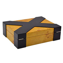 WY-YAN General Cigar Pacchetto Nero Giallo Cucitura Legno di Cedro humidor in Legno Scatola
