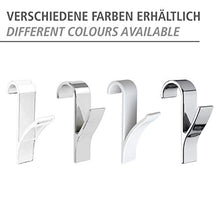 Wenko 81912500 Set di 4 Appendini per Termoarredo, in Plastica ABS Cromata, 2,5 x 10,5 x 7 cm