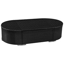 vidaXL Divano da Giardino in Polirattan Blu Divani Tavolo Sdraio con Cuscini