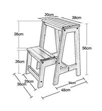 Sgabelli da bar Sedia da pranzo Poltrone Gradini pieghevoli Sgabello con scala in legno massello Sgabelli multifunzionali per gradini Divano e corridoio Cambiare scarpe Sgabello pieghevole con 2