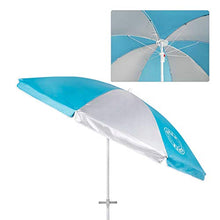 Aktive 62176 – Ombrellone da spiaggia, 180 cm, con picchetto integrato e protezione UV 50, colore: blu