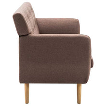 Festnight- Divano a 3 Posti, Divani da Soggiorno in Stoffa Imbottito 172x70x82cm Marrone