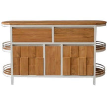Mobiletto per lavabo Magnia in Legno di Teak Massiccio, Larghezza del mobiletto 140 cm