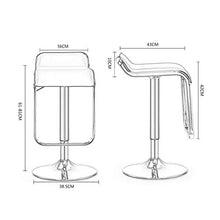 JXXDDQ Sgabello da Bar, Sedia da Bar, Sgabello Girevole, Sedia Elevabile, Mobili for La Casa (61-81cm) (Color : White, Size : 38.5cm)