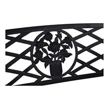 LLiving Oxford - Panchina da Giardino, 3 posti, 127 cm, Peso 180 kg, Colore: Nero