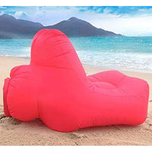 Wsaman La Salute Materiale Divano Gonfiabile Pigro, Comoda Elegante Divani con Rimovibile Sacco a Sacco Sedia da Gioco per Bambini Adulti,Rosa