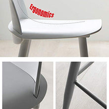 yunyu Sedia da Ufficio,Sgabello da Bar Alto Grigio e Bianco (Due Set) Altezza 75 cm (30 Pollici) Struttura in Ferro Gambe Spesse, Vernice Grigia (Bianca), per ristoranti, Bar, caffè, Reception