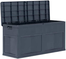 ZRB Baule da Giardino, Scatola da Giardino, Contenitore Esterno per Patio Giardinaggio Utensili, Cuscini, Accessori Piscina, Cuscini, 84,5 galloni, Nero, plastica,Multibox
