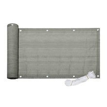 COFFEE CAT Copertura per Schermo Privacy per Balcone UV (Venduto al Metro) - Rete in 1.3 Metri di Larghezza, Resistente alle Intemperie, Copertura per Balcone A Bassa visibilità - Grigio