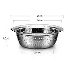 Weq Lavandino Rotondo in Acciaio Inox 304, lavabo, lavabo, lavabo, lavabo, Verdure, condimenti più Spessi e Profondi, lavabo, setaccio per Riso, Set da 2 Pezzi