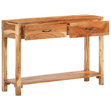 Tidyard Credenza Consolle Rustica con 2 Cassetti e Ripiano in Legno Massello di Acacia 110x30x75,Tavolo Consolle Rustico con 2 Cassetti e 1 Ripiano,Credenza con Cassetti,Credenza per Ingresso