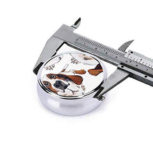 Asilo - Portapillole a 3 scomparti, per creare il proprio Basset Hound Cuscini di lusso da viaggio in metallo, rotondo, argento, pillole, vitamine e olio di pesce