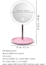 Trucco specchio con luci Specchio per il trucco LED Trucco a LED TAUP TOUCH PULSANTE REGOLABILE LIGHT PORTATILE DUAL ALIMENTAZIONE ALIMENTAZIONE Specchi cosmetici illuminati per il comò da bagno LBWAR