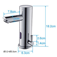Auralum Rubinetto Automatico con Sensore ad Infrarossi Miscelatore Acqua Calda e Fredda per Lavabo Finitura Cromo