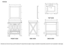 Rubeza Brooklyn - Mobiletto da bagno, 750 mm, colore: Bianco