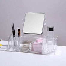 YYF - Specchio portatile per trucco, in acrilico, da scrivania, con specchio integrato, per la cura della pelle, semplice