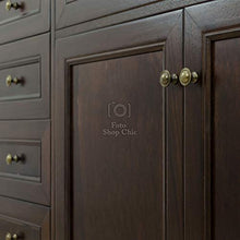 Shop Chic Mobile da bagno con top in marmo classico color noce 120 cm