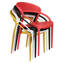 Totò Piccinni Sedie ETERNITY in Polipropilene Moderne Design Impilabili (Nero, 2 Pz)