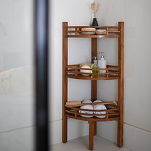 Mensola da bagno in legno di teak massiccio 107 x 37 x 37 cm
