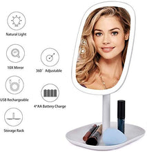 Specchio Specchi per Il Trucco 360 Rotating Desktop Mirror Screen Touch Screen Professionale Vanity Beauty Regolabile