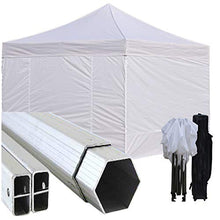 Gazebo Pieghevole 3x3m Alluminio piantone Esagonale Telo Rivestito PVC con Laterali