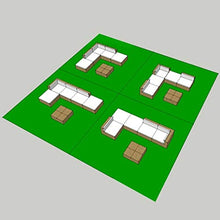 Set di divani da giardino, set di mobili da giardino e terrazza, 2 divani angolari, 1 divano centrale, 1 divano singolo, 1 ottomano, 1 tavolino centrale, 5 cuscini seduta e 6 cuscini schienale