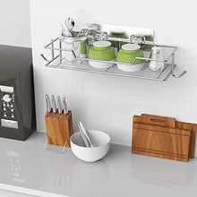 4 pezzi autoadesivi per doccia, senza foratura, mensole da bagno, montaggio a parete, in acciaio inox, organizer da cucina