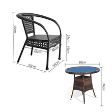 HLZY Tavolo in Vimini in Rattan mobili in Patio e Set Sedia, Arredamento da Esterno Tavolo da Giardino e sedie Set Patio Conservatorio Indoor Outdoor Table Table Patio Conversazione