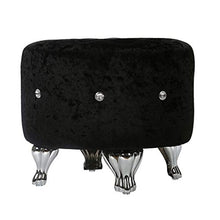 Mobili per la casa e Giardino Sgabello Rotondo di Trucco 丨 Pouf Singolo Imbottito con Sedile Imbottito 丨 Sgabello Divano Singolo Europeo con Sgabello Regolabile Ottomani da Cucina (Colore : Nero)