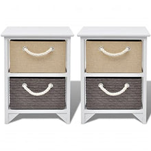 vidaXL Set 2 Comodini Mobiletto con 2 Cassetti Camera da Letto Rustico in Legno