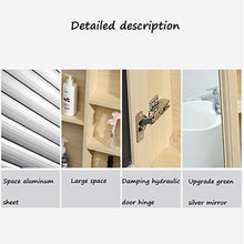 Armadietti a specchio Alluminio dello Spazio Bagno Mobile A Specchio Armadietto di Immagazzinaggio umidità Alluminio dello Spazio Specchio da Parete HD (Color : Bianca, Size : 60 * 13 * 70cm)