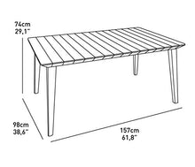 Keter Tavolo da Giardino Lima Lungo 160 Cm, Tavolo da Esterno Adatto Per 6 Persone, Bianco