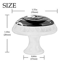 4 pcs White Cabinet Knobs for Kitchen Cabinets Bedroom Wardrobe Dresser Drawers Black Marble Acrylic