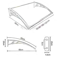 YJKDM Tenda da Sole per Porte e finestre, tettuccio Parasole UV per terrazzo Esterno, Tenda Antipioggia silenziosa Multifunzione, 6 Misure