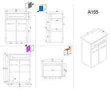Armadio bagno pensile Aurum-XL rovere chiaro