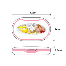 REOOHOUSE Organizer portatile per pillole, scatola portatile per pillole di vitamine per medicinali da viaggio, materiale Tritan senza BPA(Rosa)