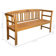 FAMIROSA Panchina da Giardino 157 cm in Legno Massello d'Acacia