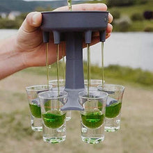 Yannn Dispenser per Bicchierini a Sei Modi, erogatore per Cocktail, erogatore Multiplo per Pallini da 6 Barre (Grigio, Blu, Rosso)