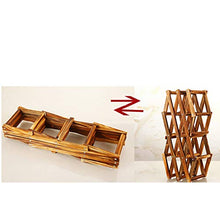 Jeerbly Portabottiglie in legno rosso per vino, portabottiglie