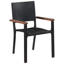 vidaXL Rattan e Legno Massello Acacia Set da Pranzo Esterni 9 pz Sedie Tavolo