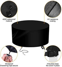 N / A Copre mobili da Giardino, Tavolo da Giardino, coperture Impermeabili, Robusto 420D Oxford Coperto Set Tabella di Patio di mobili da Giardino Rotondo, Diverse Misure,240x10.